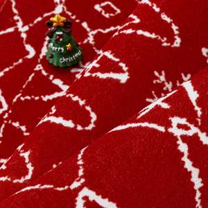 BERTHMEER Tappeto Natalizio Moderno Rosso 2x6 in Polipropilene, Antiscivolo, Lavabile, Design Geometrico per Interni Domestici, Tuftato - Product Image 6