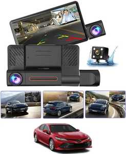 Tvs אבטחה מלא hdvr TVS-208 dash <span class=keywords><strong>dvr</strong></span> עם 3 מצלמה rearview עדשה כפולה מראה לולאה הקלטה וידאו מקליט - Product Image 2