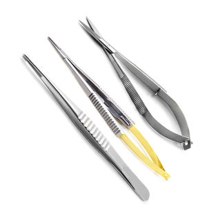 Kit de microcirugía profesional TC Castroviejo, soporte de aguja, tijeras quirúrgicas - Product Image 1