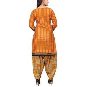 ชุดเสื้อผ้าผู้หญิงแบบปากีสถาน ชัลวาร์ คามีซ ลายพิมพ์ ชุดลำลอง ชุดออกงาน ชุด 3 ชิ้น สำหรับผู้ใหญ่ - Product Image 3