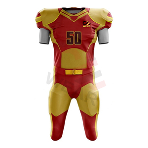 ชุดยูนิฟอร์มอเมริกันฟุตบอลไซส์ XL ขายดีที่สุด คุณภาพสูง พิมพ์ลายด้วยความร้อน ระบายอากาศได้ดี ชุดใหญ่พิเศษ ผลิตจากโพลีเอสเตอร์ 100% - Product Image 2