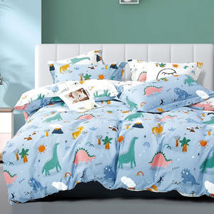 Karikatür çocuk yorgan yatak örtüsü seti yumuşak nefes yorgan yatak örtüsü seti erkek kız için sevimli araba dinozor araba nevresim takımı - Product Image 2