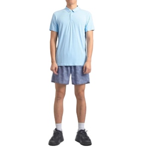เสื้อโปโลชายแบบเรียบง่าย ผ้าริบ ผ้าฝ้ายผสมโพลีเอสเตอร์ แขนสั้น สำหรับเล่นกอล์ฟหรือใส่ลำลอง - Product Image 5