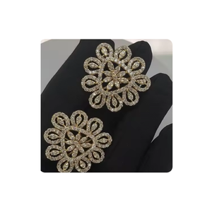 Pendientes de diamantes cultivados en laboratorio, pureza de oro de 18kt con pendientes de diamantes cultivados en laboratorio para niñas, uso de regalos, joyería de moda - Product Image 5