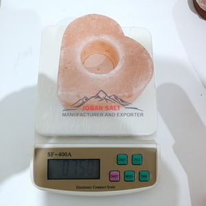 เชิงเทียนเกลือหิมาลายันแกะสลักรูปหัวใจเป็นมิตรต่อสิ่งแวดล้อมพร้อมความรักและพลังงานในเชิงบวก - Product Image 5