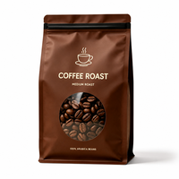 YOUYI Sachet pour grains de café avec fenêtre transparente, fermeture éclair refermable, qualité alimentaire, pochette autoportante, fabricant OEM, impression personnalisée