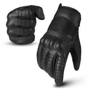 Men's All-Weather Non-Slip Leather <b>Gloves</b> with <b>Touchscreen</b> Function Padded Motorbike Protection for Cycling Outdoor Activities - Product Image 1