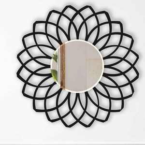 Venta caliente con precio razonable Juego de mesa de maquillaje con espejo Hecho EN LA India Espejo de pared de metal Diseño de flores con alta calidad - Product Image 5