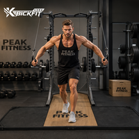 Rack de musculation commercial en acier inoxydable avec système de câbles croisés et pile de poids de 195 kg, stable et durable, base longue