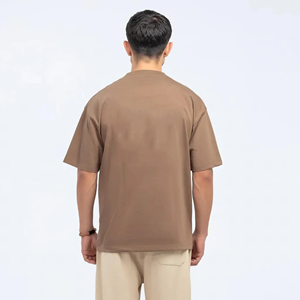 Camiseta de algodón de 100% Ringer de alta calidad para hombre, camiseta de gran tamaño con hombros descubiertos y color sólido, camiseta estampada personalizada para hombre - Product Image 2