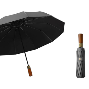 Popular Rainy <strong>Season</strong> Products Fully Automatic Reverse Folding Umbrella With Wind Paraguas <strong>3</strong> Folding Wooden Umbrella for the Rain - Product Image 1