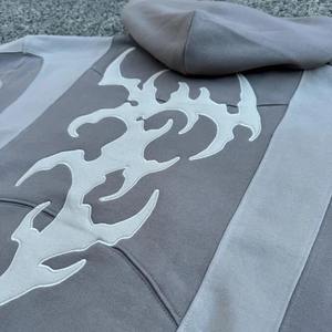 Y2K <b>Zip</b> <b>up</b> Hoodie Embroidery Vintage Man Hoodie Hip Hop <b>Men</b> Fashion Casual Streetwear <b>Top</b> - Product Image 3