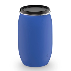 Blue HDPE Open Top <b>Drum</b> 220 LTR Leak Proof Recyclable Round for Water Packaging - Product Image 1