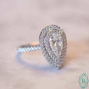 Bague de fiançailles Double Halo en Moissanite 2.00 CT - Product Image 4