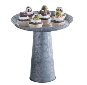 Vajilla Accesorio para postres Herramientas para pasteles Soporte de exhibición dulce Soporte de pastel de metal de un solo nivel para herramientas de pastel de fiesta de boda - Product Image 6