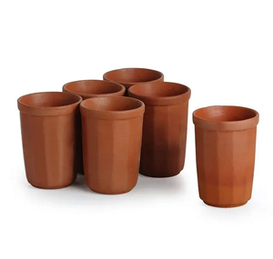 Verres en argile céramique de conception personnalisée pour boire unique et durable verrerie eau verre à boire hôtel restaurant - Product Image 1