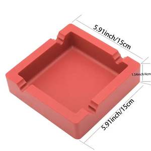Cenicero de Silicona Cuadrado Irrompible e Impermeable para Exteriores, Patio o Decoración del Hogar, Práctico Cenicero de Viaje para Cigarros - Product Image 2