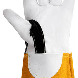 Arrivée de gants de soudage en cuir meilleur design Résistance à la chaleur Gants de sécurité raisonnables Résistance à la chaleur Service personnalisé OEM meilleur - Product Image 6