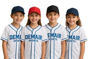 เสื้อกีฬาเบสบอลกีฬาเดมแอร์เสื้อเจอร์ซีย์ออกแบบชื่อหมายเลขของคุณเองเสื้อกีฬาแฟชั่นแบบเรียบๆปักลายเอง - Product Image 4