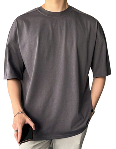 T-shirt à manches courtes de style hip-hop en coton 100% de haute qualité pour hommes, service OEM, logo sur le devant, 180g, prix de gros - Product Image 4