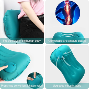 Press-to-Inflate-Rückenlehnen kissen, Außen kissen Office Nap <span class=keywords><strong>Pillow</strong></span> Tragbares Reise kissen, Flugzeug-/Hochgeschwindigkeits-Schienen reise kissen - Product Image 4