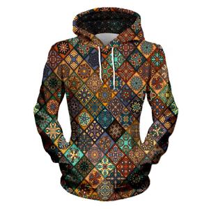 Personalizado 100% algodón peso pesado logotipo personalizado impresión de gran tamaño Streetwear pulóver sudaderas con capucha para hombres - Product Image 3