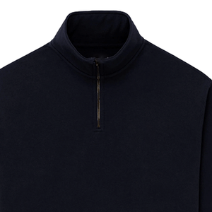 Sweat-shirt noir à fermeture éclair 60% coton 40% polyester Option de tissu personnalisé OEM unisexe pull Streetwear vêtements de sport décontractés - Product Image 6