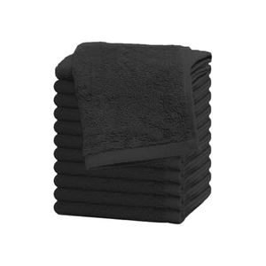 Serviette de visage de couleur de charbon de bois de haute qualité pour le démaquillage décontracté vente chaude techniques sèches unies prix de gros pour les hôtels - Product Image 1