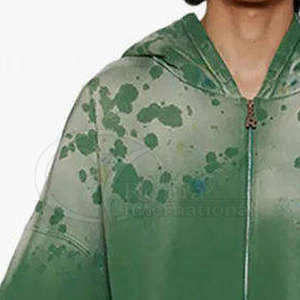 เสื้อฮู้ดดี้ผู้ชายสไตล์วินเทจ ย้อมสีแบบแอซิดวอช ผ้าฝ้ายฟอกสีสไตล์สตรีทแวร์ ปี 2026 รับทำโลโก้ตามสั่ง - Product Image 6