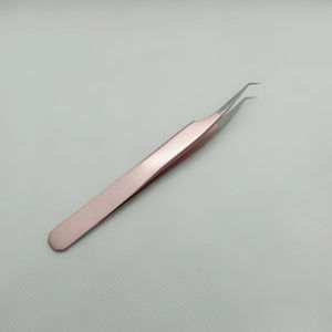 Juego de pinzas para pestañas de acero inoxidable personalizadas al por mayor de fábrica, buena calidad con punta puntiaguda para uso en cejas - Product Image 4