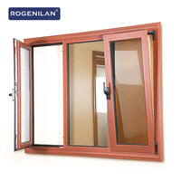 Ventana Abatible y Oscilobatiente Rogenilan, Resistente a Huracanes, de Aluminio, con Doble Acristalamiento Low-E, para Casa