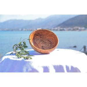 Ensaladera de madera redonda personalizable para restaurantes y hoteles de la mejor calidad con diseño rústico y logotipos personalizados - Product Image 3