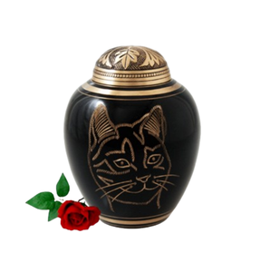 Urna de latón con estampado de pata de adulto de estilo europeo de nuevo diseño, suministros funerarios chapados en oro para recuerdo, urna de cremación para cenizas de mascotas - Product Image 3
