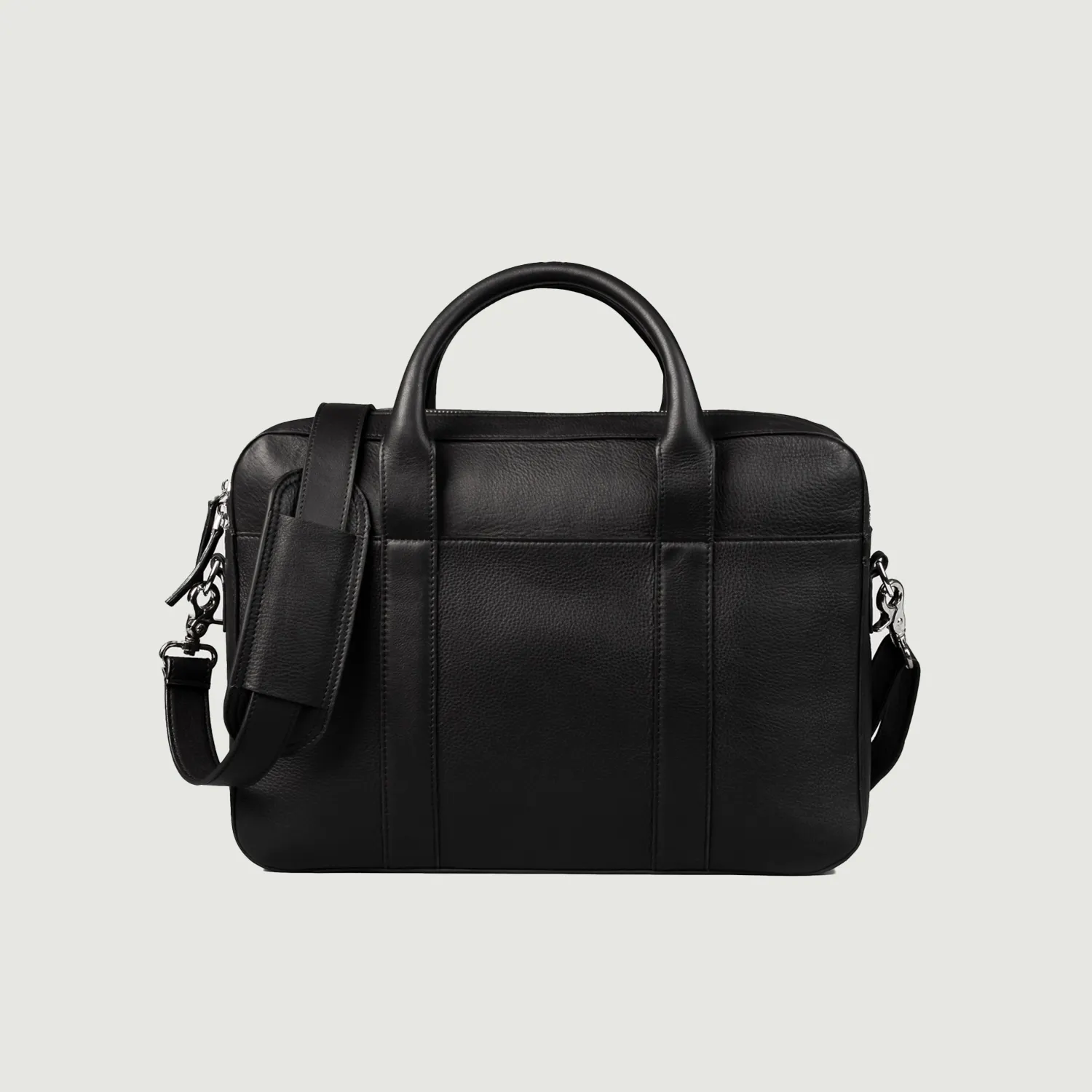 Luxury Travel Genuine Leather Messenger Black Briefcase Sling Office Mens Business Shoulder Laptop Bag for 15 6 Inch Men Logo