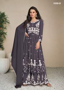 Vente chaude Reyon Kurti Sharara ensembles femmes meilleur marché tendance Designer fête porter dernier tissu de haute qualité Premium en gros - Product Image 3