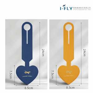 Étiquettes de bagages en forme de cœur en cuir PU multicolores personnalisées avec logo, écologiques, tendance, douces, imperméables, pour bagages de voyage - Product Image 3