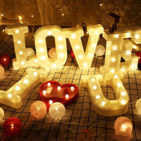 Lettres lumineuses LED alphabet, chiffres lumineux, veilleuses pour la maison, bar, Saint-Valentin, Fête des Mères - Meilleures ventes