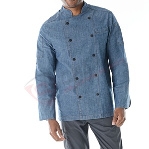 Uniformes de trabajo de verano de algodón y poliéster de color personalizado para hombre, abrigo de chef de manga larga, chaquetas de chef para restaurante - Product Image 5