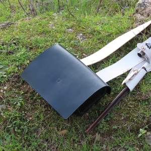 Reproduction d'une pochette à cartouches en cuir britannique du XVIIIe siècle, blanche, pour ceinture croisée en cuir, historique, en laine de mouton tricotée pour l'hiver - Product Image 6