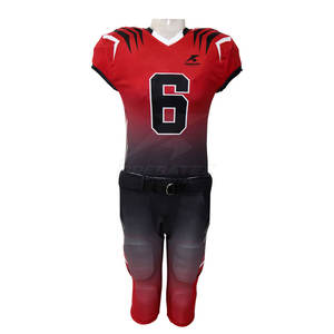 Uniforme de football américain personnalisé ensemble respirant de haute qualité vêtements de sport d'équipe à manches courtes - Product Image 1