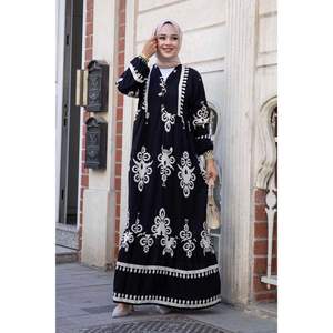 Irina <b>Viscose</b> <b>Hijab</b> Dress Black - Product Image 3
