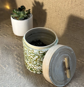 Decorative Use Bamboo Jar with Mother of Pearl Aesthetic for <b>Candle</b> Holding Home Organization Vietnam - Product Image 5