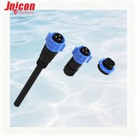 20A 300V 3-Poliger Wasserdichter Steckverbinder M19 Geformt mit Kabel Push-Lock für LED-Pflanzenbeleuchtung UL TUV