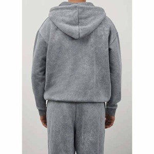 เสื้อฮู้ดแนวสตรีทของผู้ชายแนววินเทจผ้าคอตตอนผสม100% งานปักสีล้วนสำหรับฤดูหนาวกำหนดเองได้2025 - Product Image 3