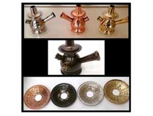 Cachimba de Latón Macizo de Lujo al por Mayor, Mini, Tipo Curvo, Acabado Lacado, Pequeña, para Mesa - Product Image 2