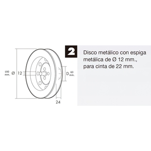 Disco per Serranda Avvolgibile in Metallo con Punte Metalliche 180x60 mm. Nastro adesivo 18/22 mm. - Product Image 6