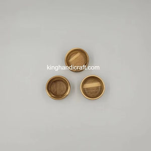 ไม้อะคาเซียธรรมชาติ D20xH10cm ชามลึก | ชามไม้ขนาดใหญ่ทำด้วยมือสำหรับสลัดซุปบะหมี่ | ตกแต่งโต๊ะแบบชนบท - Product Image 6