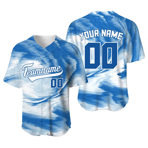 Tie Dye Chemises de baseball personnalisées Vêtements d'entraînement d'équipe pour enfants Impression par sublimation Vêtements de sport à séchage rapide Maillot uniforme de baseball - Product Image 5