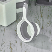 Seau pliable en plastique AFOSSA CM-250 avec poignée, 1,1 litre, gris et blanc, écologique, résistant à l'eau bouillante, multi-usages, pour l'extérieur
