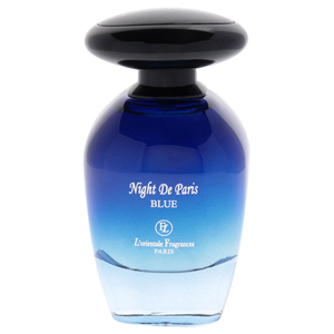 LOrientale fragranze Night De Paris Blue Unisex 3.3 oz EDP Spray floreale e fruttato profumo per il corpo con profumi di limone e rosa - Product Image 1
